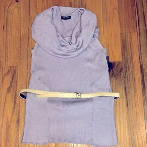 NEW  BABY PHAT Y2K Sleeveless Cowl Sweater Belted Lavender 1X  14 16 PLUS SIZE